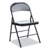 Alera Armless Steel Folding Chair, Supports Up to 275 lb, Black, PK4, 4PK ALECA941